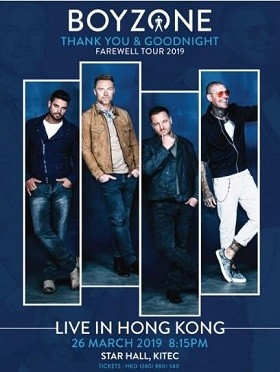 Boyzone Thank You & Goodnight Farewell Tour 2019 香港演唱会